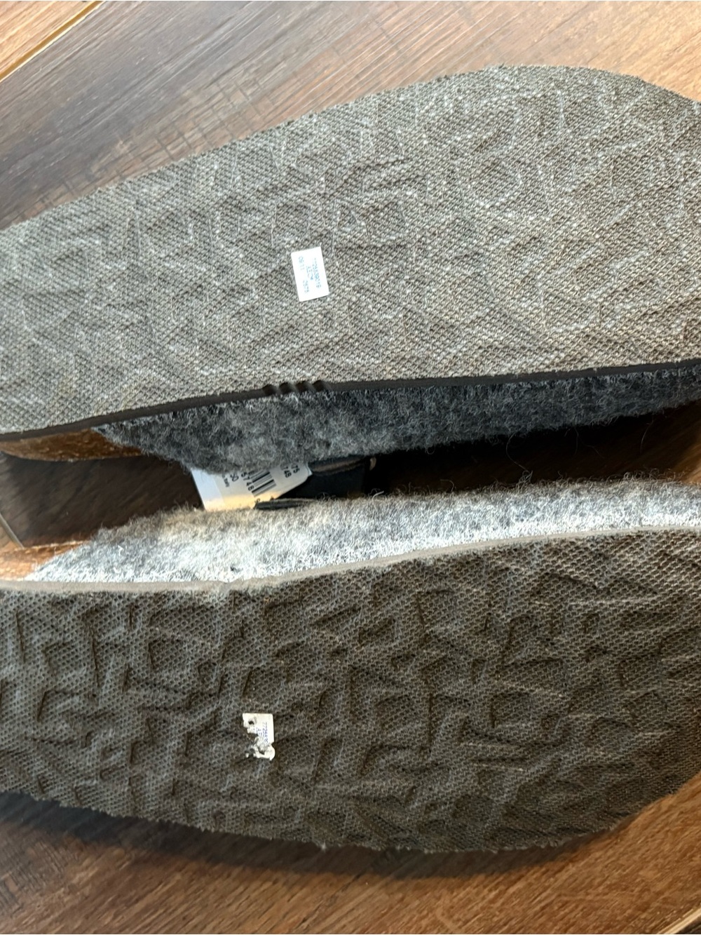 American Eagle Outfitters Gray Wool Slide Clogs with Black Buckles - Picture 4 of 5